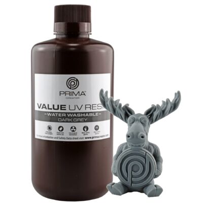 Prima Creator Value Rășină UV Lavabilă cu Apă - 1000 ml - Gri - 1.2kg
