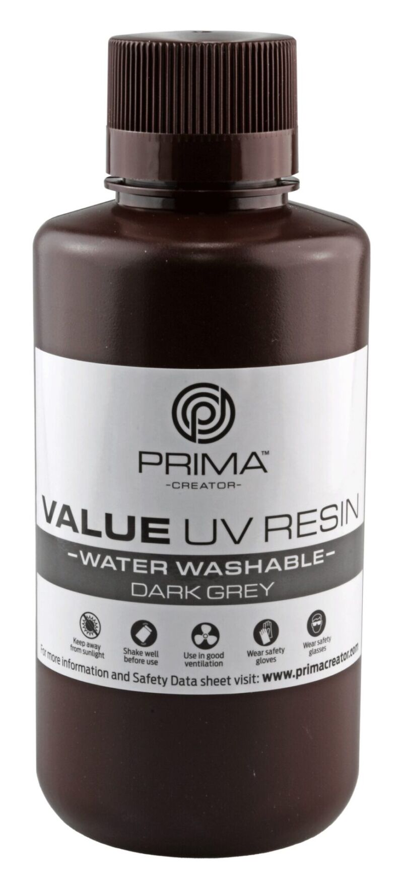 Prima Creator Value Rășină UV Lavabilă cu Apă - 500 ml - Gri - imagine 3