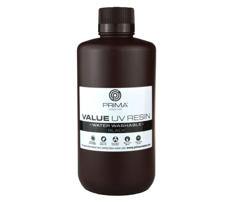 Rășină UV DLP Prima Creator Value Washable - 1000 ml - Negru