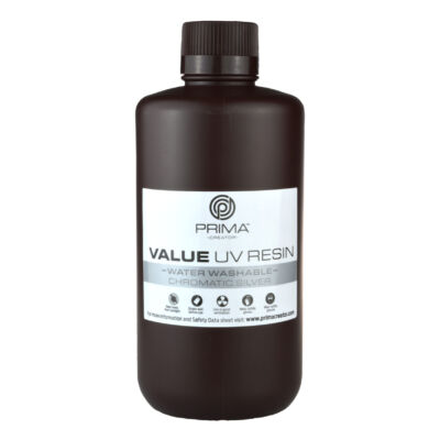 Prima Creator Value Rășină UV Lavabilă cu Apă - 1000 ml - Argintiu Chromatic - Argintiu - 1.2kg