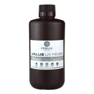 Prima Creator Value Rășină UV Lavabilă cu Apă - 1000 ml - Gri - 1.2kg
