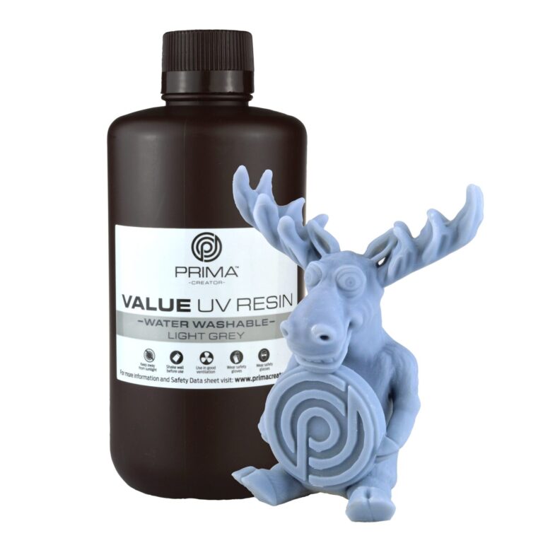 Prima Creator Value Rășină UV Lavabilă cu Apă - 1000 ml - Gri Deschis