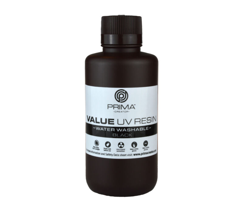 Prima Creator Value Rășină UV/DLP Lavabilă cu Apă - 500 ml - Negru