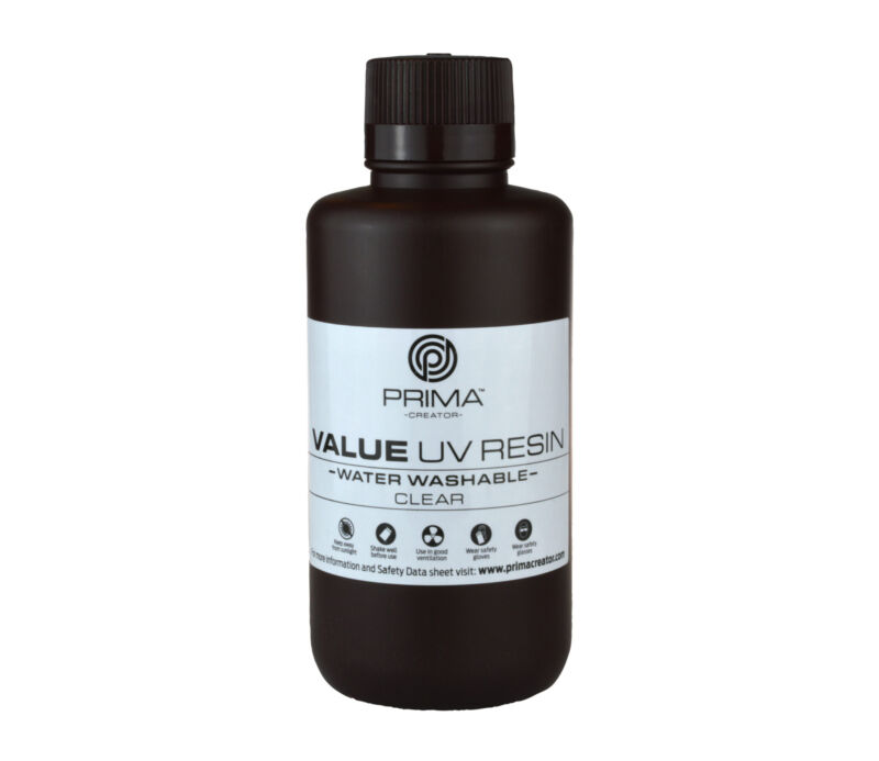 Rășină UV/DLP Prima Creator Value Washable - 500 ml - Transparent