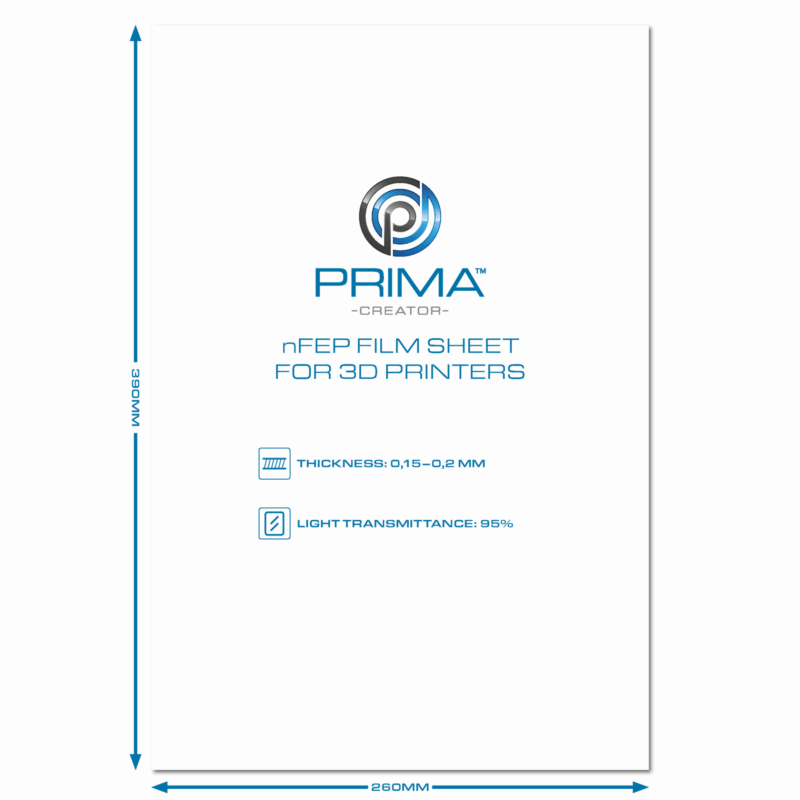Prima Creator n FEP Film pentru Imprimante 3D - 260 x 390 mm - 390mm - 100g - imagine 3