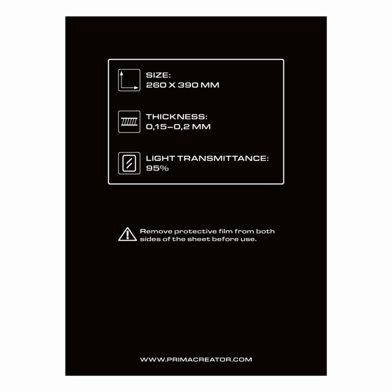 Prima Creator n FEP Film pentru Imprimante 3D - 260 x 390 mm - 390mm - 100g - imagine 4