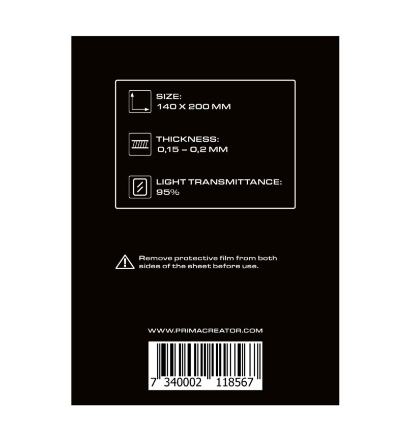 PrimaCreator nFEP Film Sheets pentru imprimante 3D - 140 x 200 mm - pachet de 3 - 200mm - 85g - imagine 3