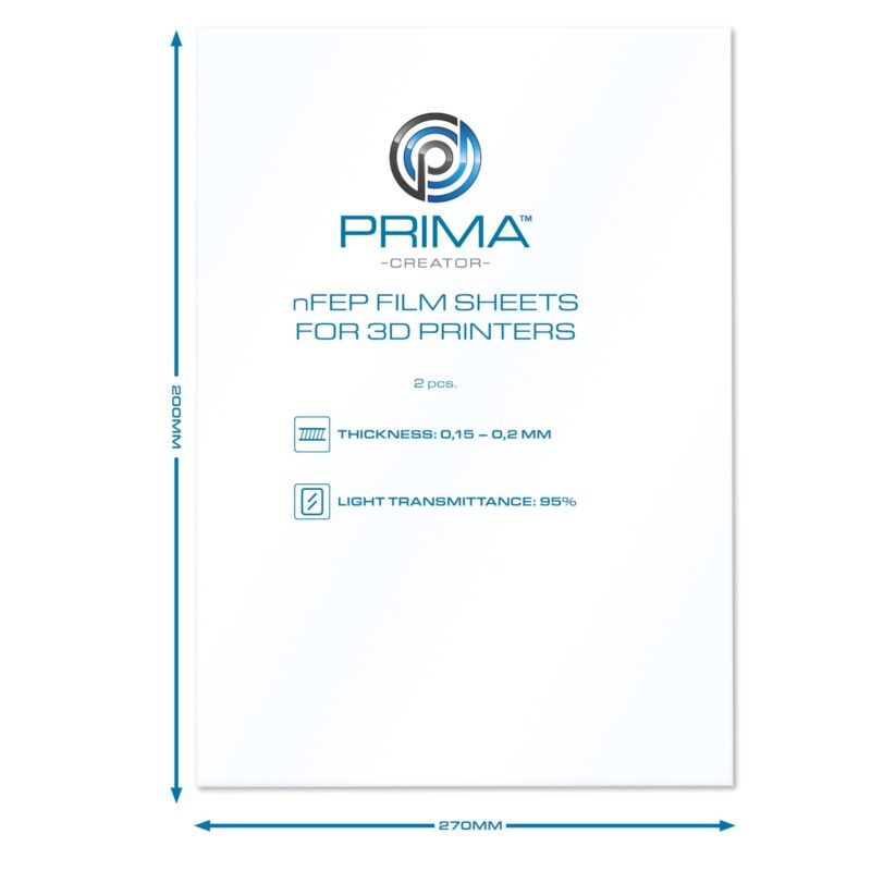 PrimaCreator nFEP Film Sheets pentru imprimante 3D - 200 x 270 mm - pachet de 2 - imagine 4