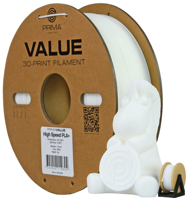 PrimaValue PLA+ Viteză mare - Negru - 1.75mm - 1.3kg - imagine 3