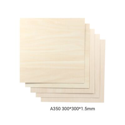 Foaie de lemn de basswood Snapmaker - A350 / 300x300x1,5mm / pachet de 5 bucăți