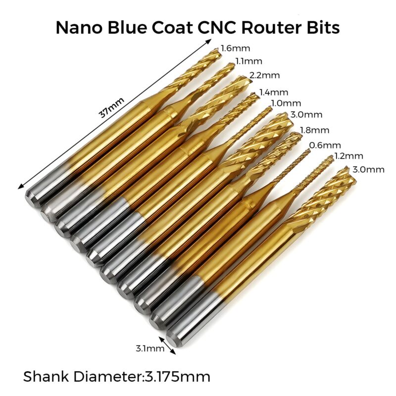 TwoTrees Freze pentru CNC - 40 buc - imagine 5