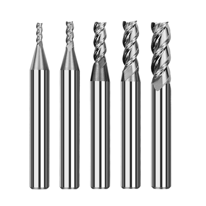 TwoTrees HRC55 Freze Carbură Tungsten 3 Canale pentru CNC - 5 buc