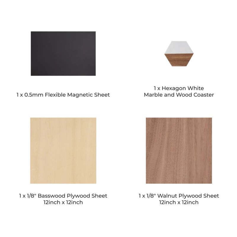 Kit de pornire materiale laser xTool - 4 buc - imagine 3