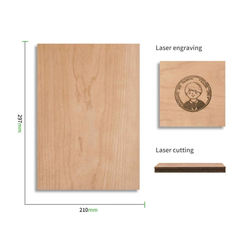 x Tool Pachet 6 Foi Plywood Cireș 3 mm (297x210x3 mm) – 3mm – 1kg - imagine 3