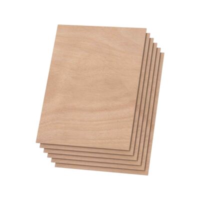 x Tool Plăci din Plywood de Mahon de 2,5 mm (Pachet de 6) – 5mm – 1kg