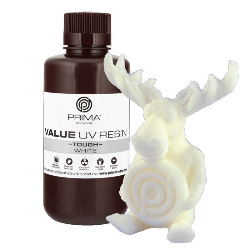 Prima Creator Value Tough UV Rășină (ABS Like) - 500 ml - Alb Mat - Alb - imagine 2