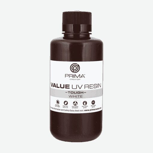 Prima Creator Value Tough UV Rășină (ABS Like) - 500 ml - Alb Mat - Alb