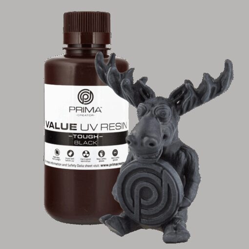 Prima Creator Value Tough UV Rășină (ABS Like) - 500 ml - Negru, Flexibilă și Rezistentă - Negru - imagine 2