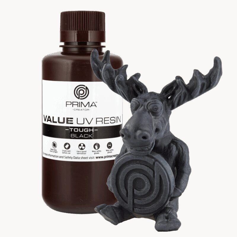 Prima Creator Value Tough UV Rășină (ABS Like) - 500 ml - Negru, Flexibilă și Rezistentă - Negru - imagine 2