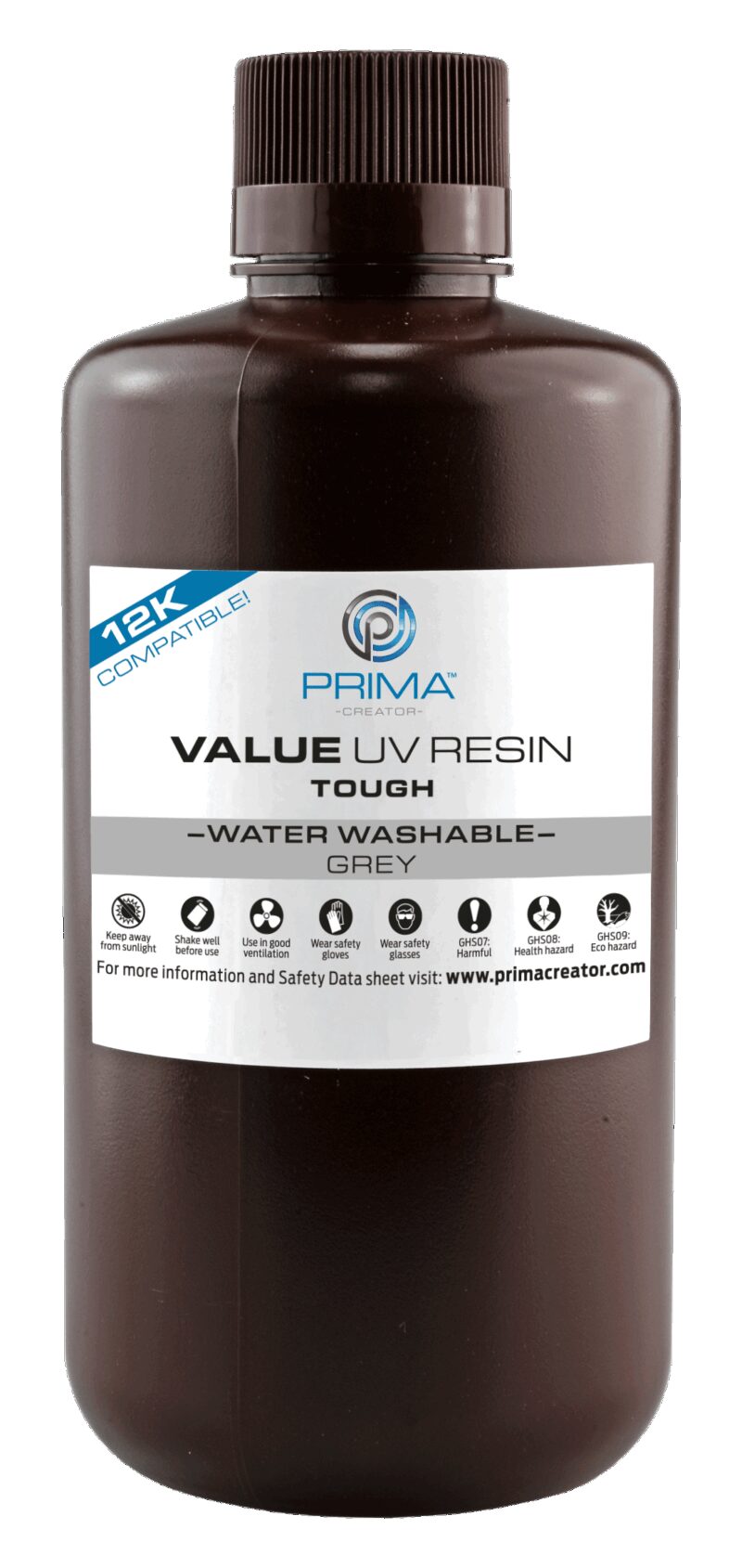 PrimaCreator Value Tough (ABS Like) rășină UV lavabilă cu apă - 1000 ml - Negru