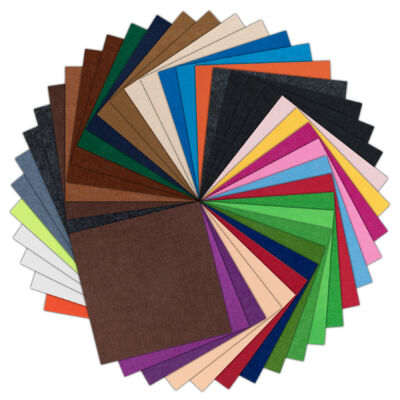 LOKLiK Felt Sheet Bundle 1.0 mm - Mix Color - 42 pack