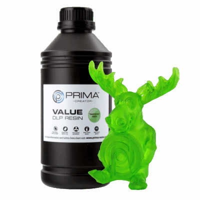 PrimaCreator Value UV / DLP Resin - 1 kg - Transparent Green