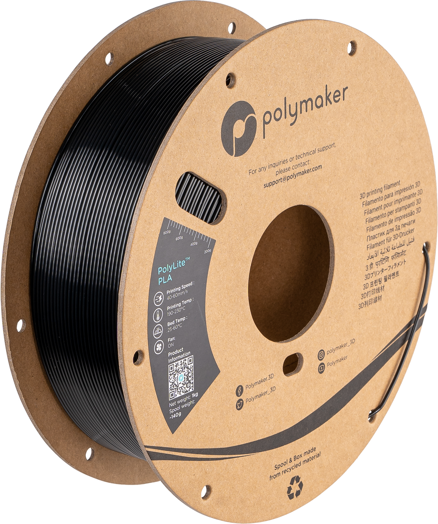 Polymaker PolyLite PLA - Verde Inchis - 1.75mm - 1 kg 3 Polymaker PolyLite PLA - Verde Inchis - 1.75mm - 1 kg