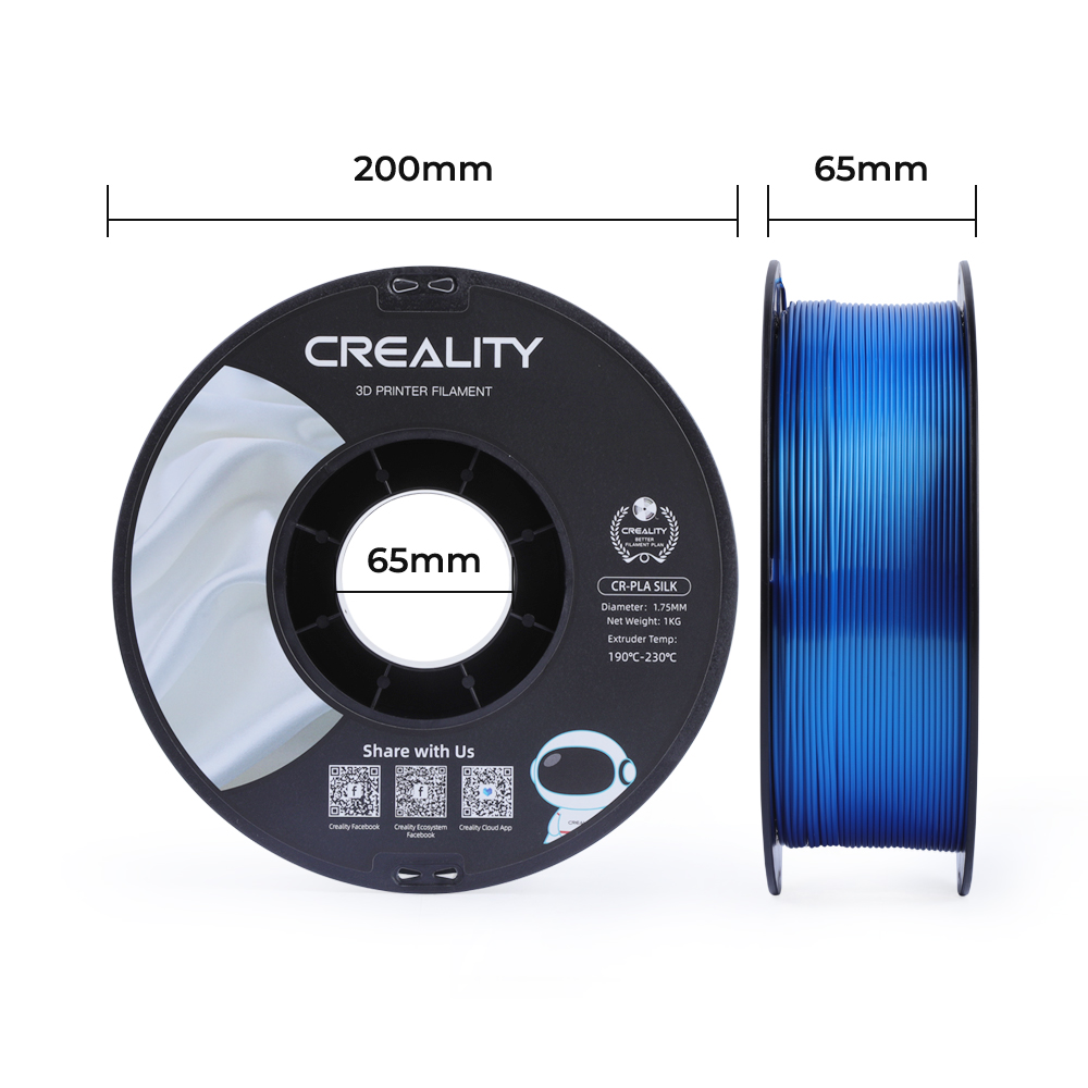 Creality PLA Silk - Argintiu - 1.75mm - 1 kg 7 Creality PLA Silk - Argintiu - 1.75mm - 1 kg - imagine 5