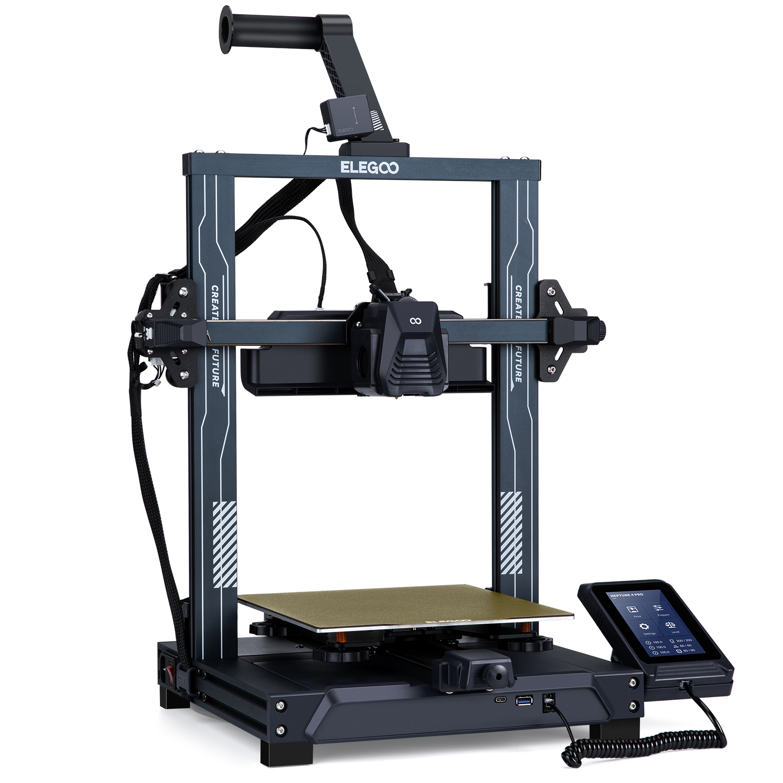 Imprimanta 3D Elegoo Neptune 4 Pro, FDM, 225x225x265 mm, 500 mm/s 8 Imprimanta 3D Elegoo Neptune 4 Pro, FDM, 225x225x265 mm, 500 mm/s - imagine 6