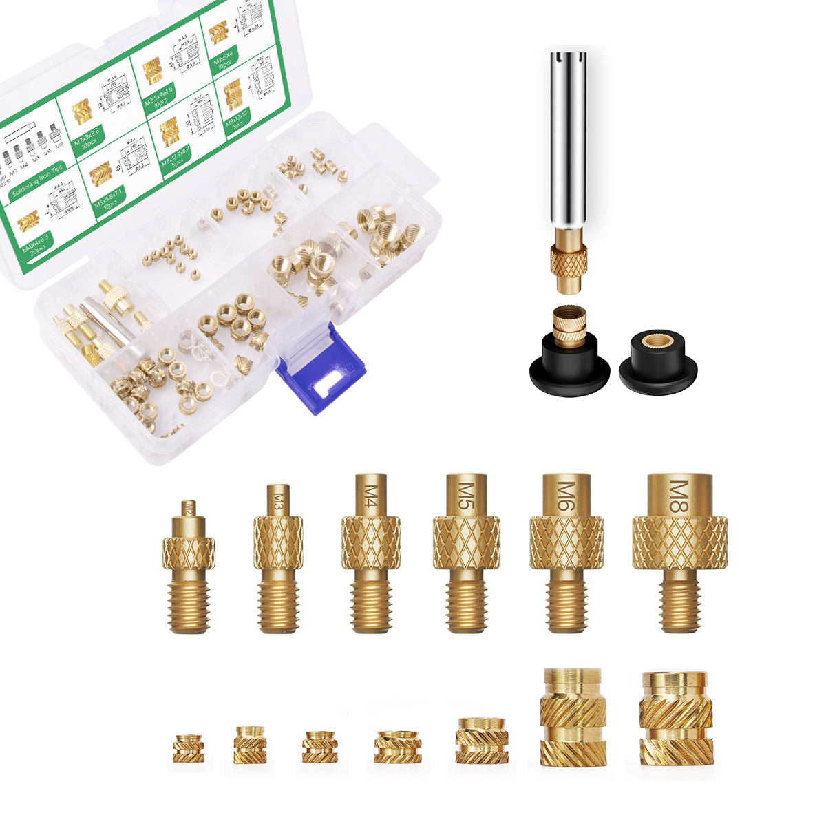 Mintion Heat Set Insert Tips and Threaded Inserts 4 Mintion Heat Set Insert Tips and Threaded Inserts - imagine 2