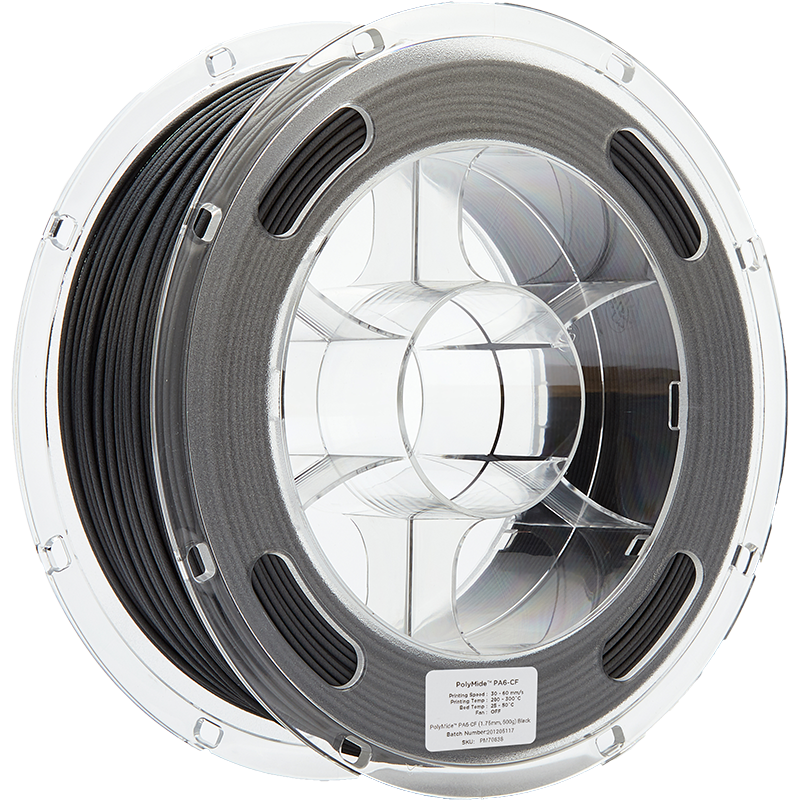 Polymaker PolyMide PA6-CF - Negru - 1.75mm - 750 g 7 Polymaker PolyMide PA6-CF - Negru - 1.75mm - 750 g - imagine 5