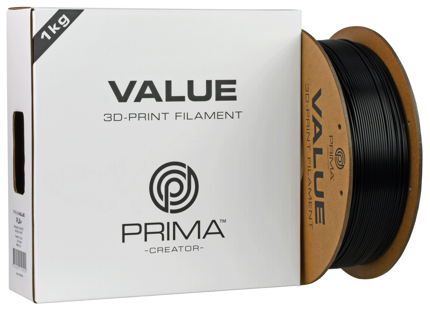 PrimaValue PLA+ - Negru - 1.75mm 8 PrimaValue PLA+ - Negru - 1.75mm - imagine 6