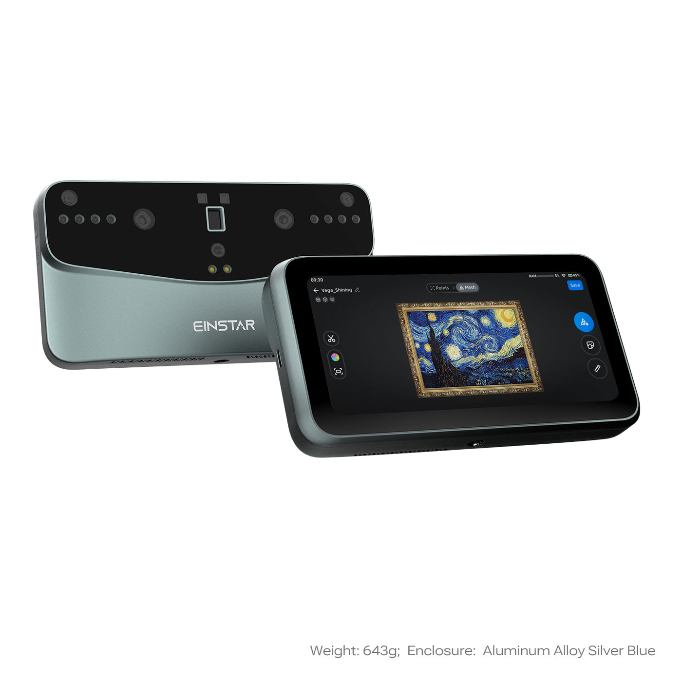 Scanner 3D Einstar Vega, precizie 0.05mm, wireless, standalone 8 Scanner 3D Einstar Vega, precizie 0.05mm, wireless, standalone - imagine 6