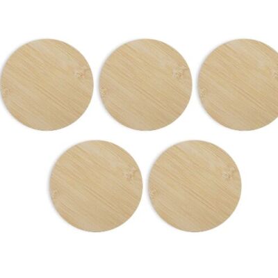 AlgoLaser Round Bamboo Coaster 5 pcs