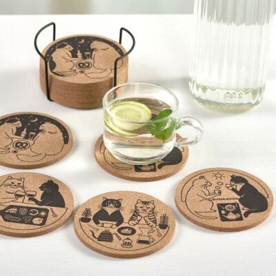AlgoLaser Round Cork Coaster (12 pcs)