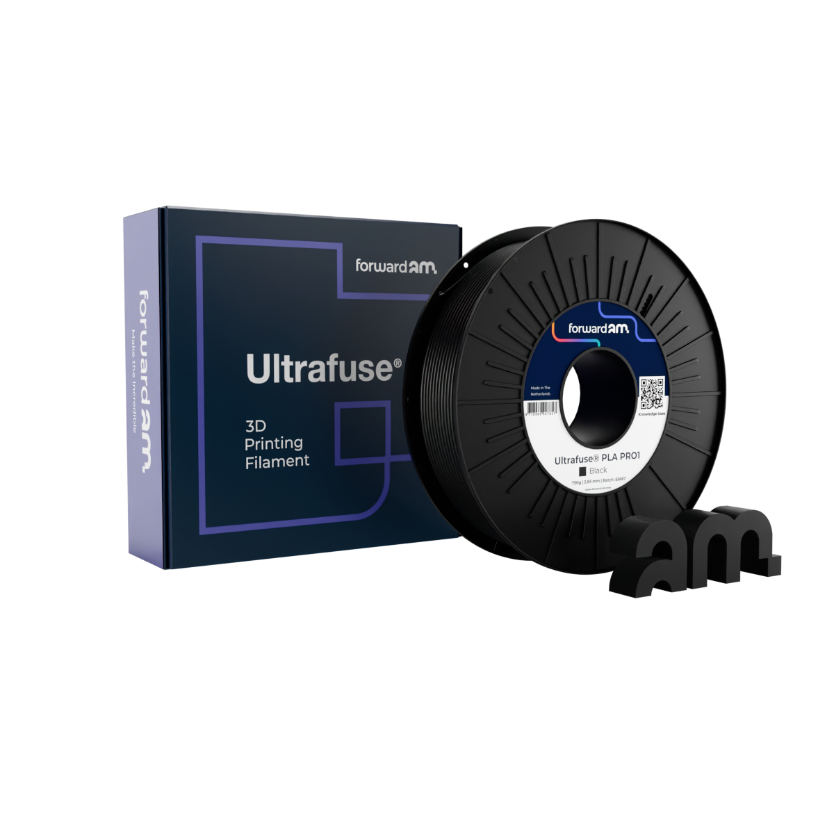 Filament PLA PRO1 Ultrafuse 1.75mm Negru 750g - Forward AM 30 Forward AM Ultrafuse PLA PRO1