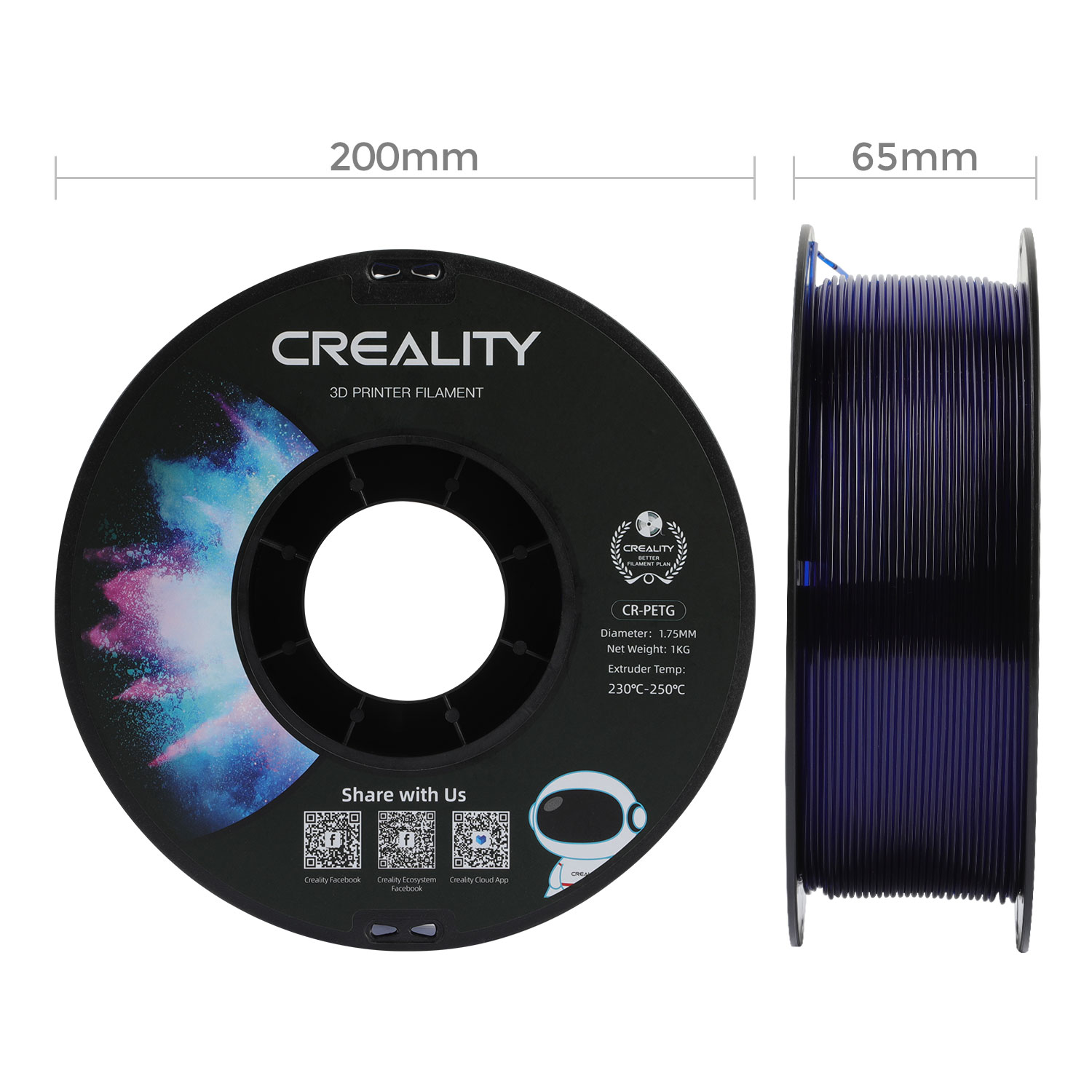 Filament PETG Creality CR-PETG 1.75mm Galben 1kg 47 Creality CR-PETG - 1,75mm - 1kg