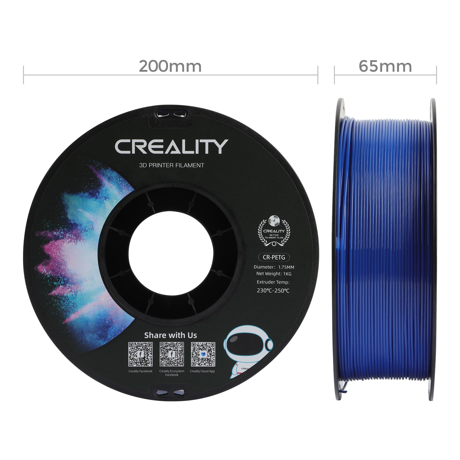 Filament PETG Creality CR-PETG 1.75mm Galben 1kg 57 Creality CR-PETG - 1,75mm - 1kg