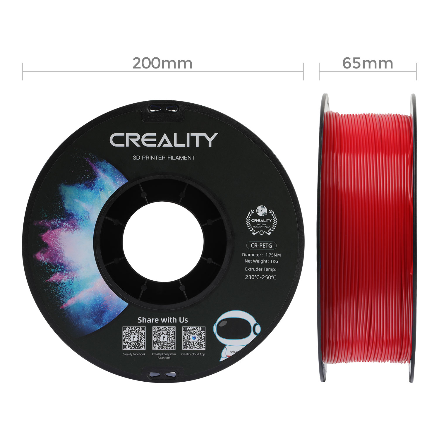 Filament PETG Creality CR-PETG 1.75mm Galben 1kg 62 Creality CR-PETG - 1,75mm - 1kg