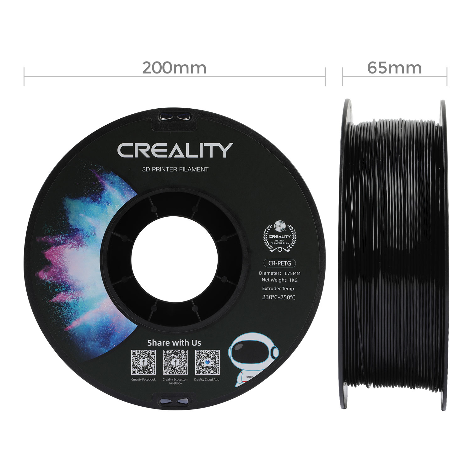 Filament PETG Creality CR-PETG 1.75mm Galben 1kg 37 Creality CR-PETG - 1,75mm - 1kg