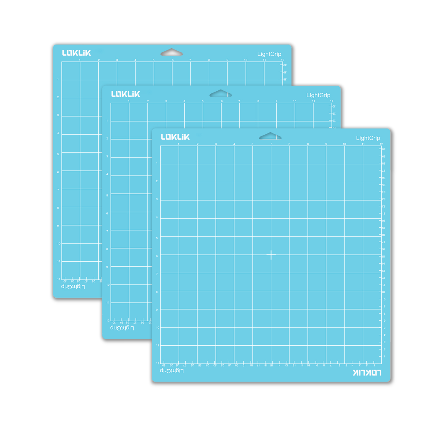 LOKLiK Cutting Mat Blue Light Grip 34.8x37cm - Set 3 Buc 6 LOKLiK Cutting Mat - 3-pack