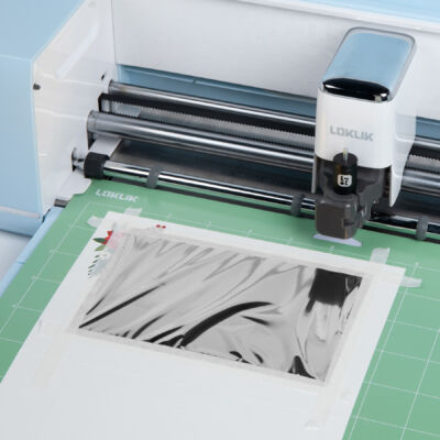 Foi Transfer Folie LOKLiK Argintii 50 buc - Craft Fără Căldură 20 LOKLiK Foil Transfer Sheets - 50 Pack