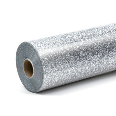 Vinil Textil Glitter Negru LOKLiK - Transfer Termic pentru Tricouri 54 LOKLiK Heat Transfer Vinyl Glitter