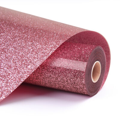 Vinil Textil Glitter Negru LOKLiK - Transfer Termic pentru Tricouri 56 LOKLiK Heat Transfer Vinyl Glitter