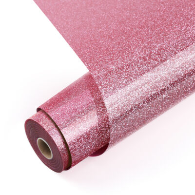 Vinil Textil Glitter Negru LOKLiK - Transfer Termic pentru Tricouri 57 LOKLiK Heat Transfer Vinyl Glitter