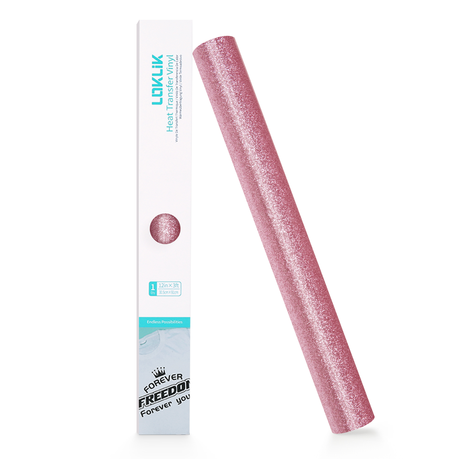 Vinil Textil Glitter Negru LOKLiK - Transfer Termic pentru Tricouri 26 LOKLiK Heat Transfer Vinyl Glitter