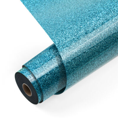 Vinil Textil Glitter Negru LOKLiK - Transfer Termic pentru Tricouri 61 LOKLiK Heat Transfer Vinyl Glitter