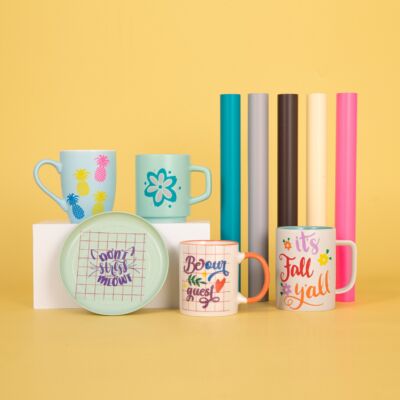 Vinil Autoadeziv Permanent Mat Gri Deschis 30.5cm - LOKLiK 165 LOKLiK Permanent Adhesive Vinyl Matte