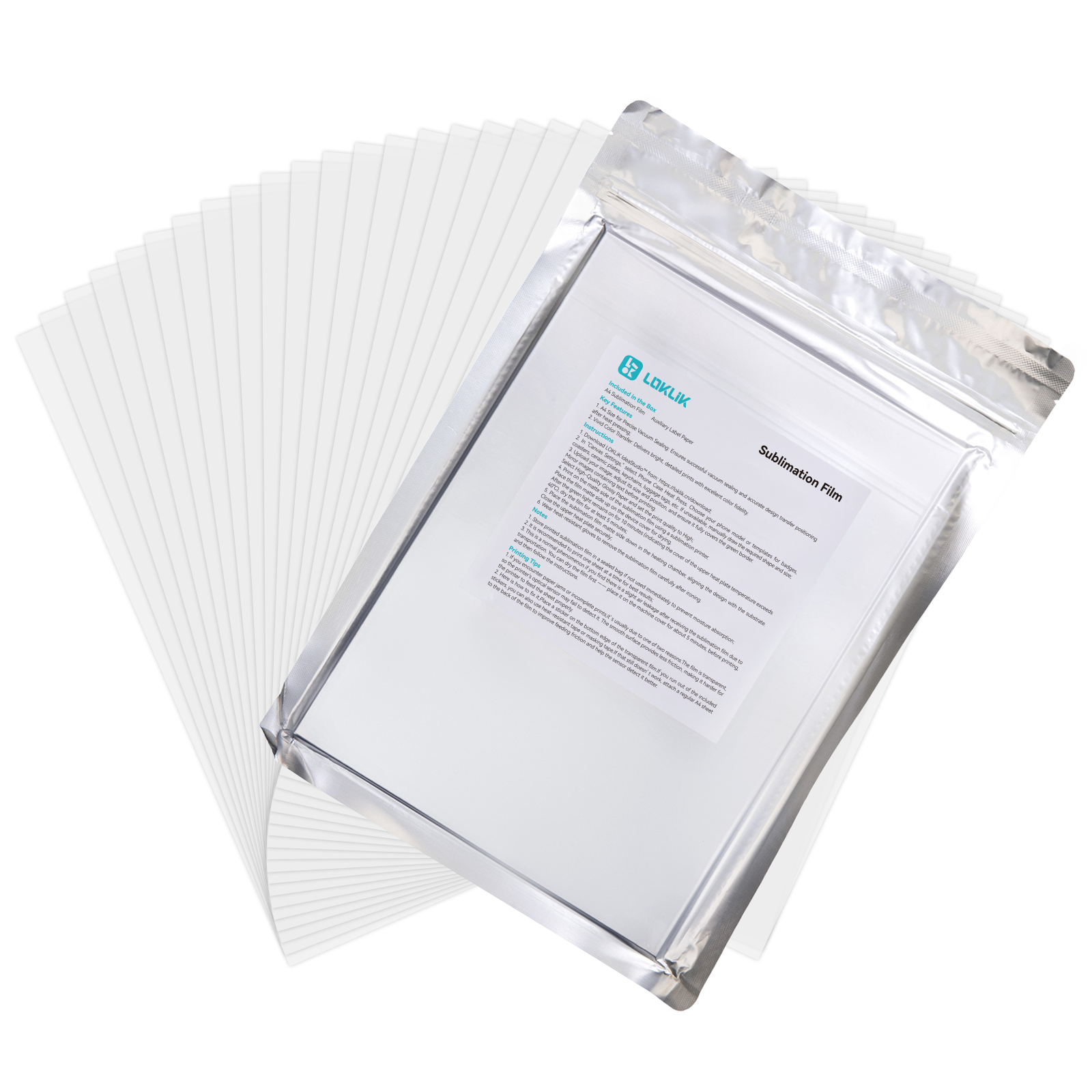 Film de sublimare LOKLiK pentru huse telefon - 20 bucăți 3 LOKLiK Sublimation film for Phone Case - 20 pieces