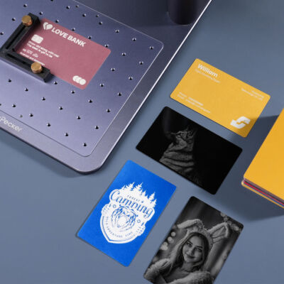 LaserPecker Aluminum Metal Business Cards (100pcs)